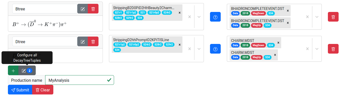 Configuring a DecayTreeTuple Object
